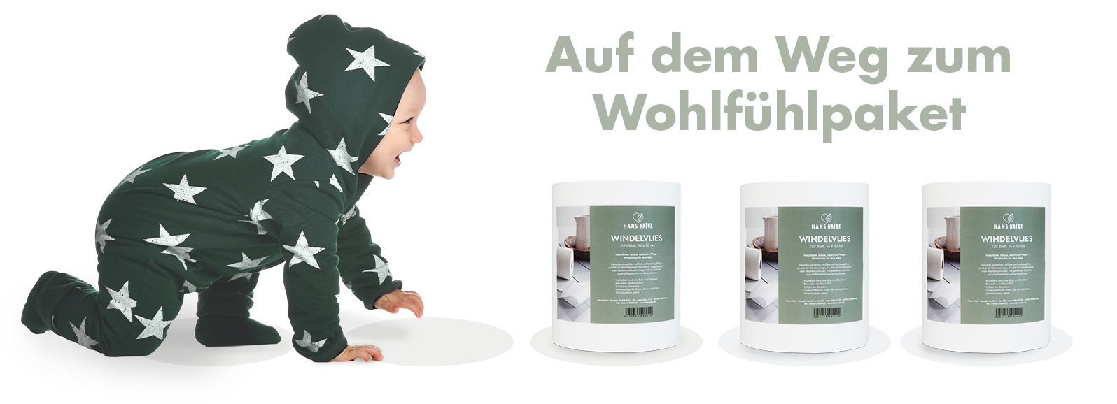 Klein krabbelt zu großem Komfort – entdecke unsere Windelvlies-Rollen!