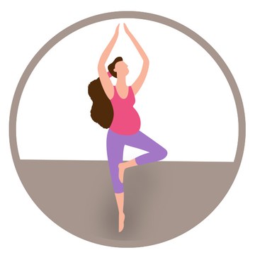 Icon und Illustration Orientalischer Bauchtanz in der Schwangerschaft