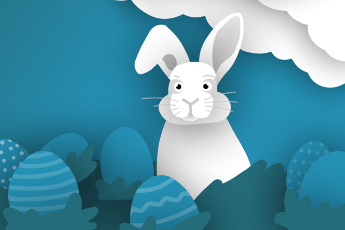 Selbst gezeichneter Osterhase von Hans Natur passend zum Thema Osterbräuche