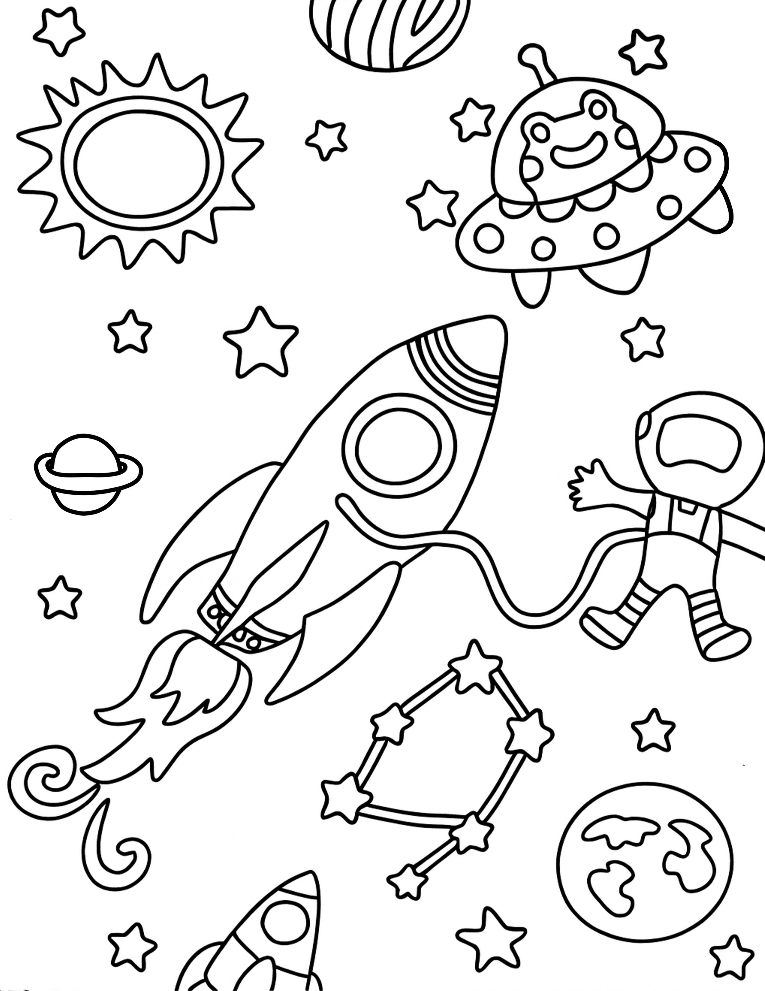 Weltraum Ausmalbild
