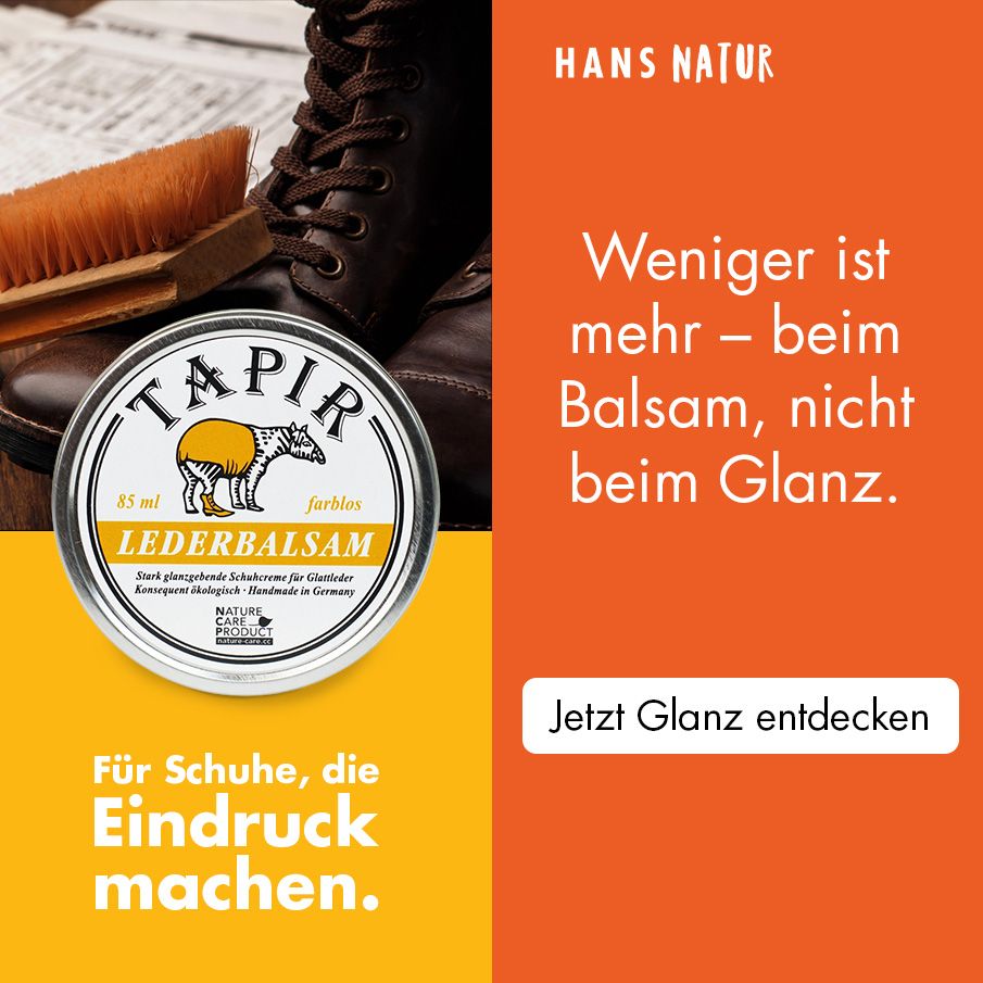 Lederbalsam für die Pflege von Glattlederschuhen