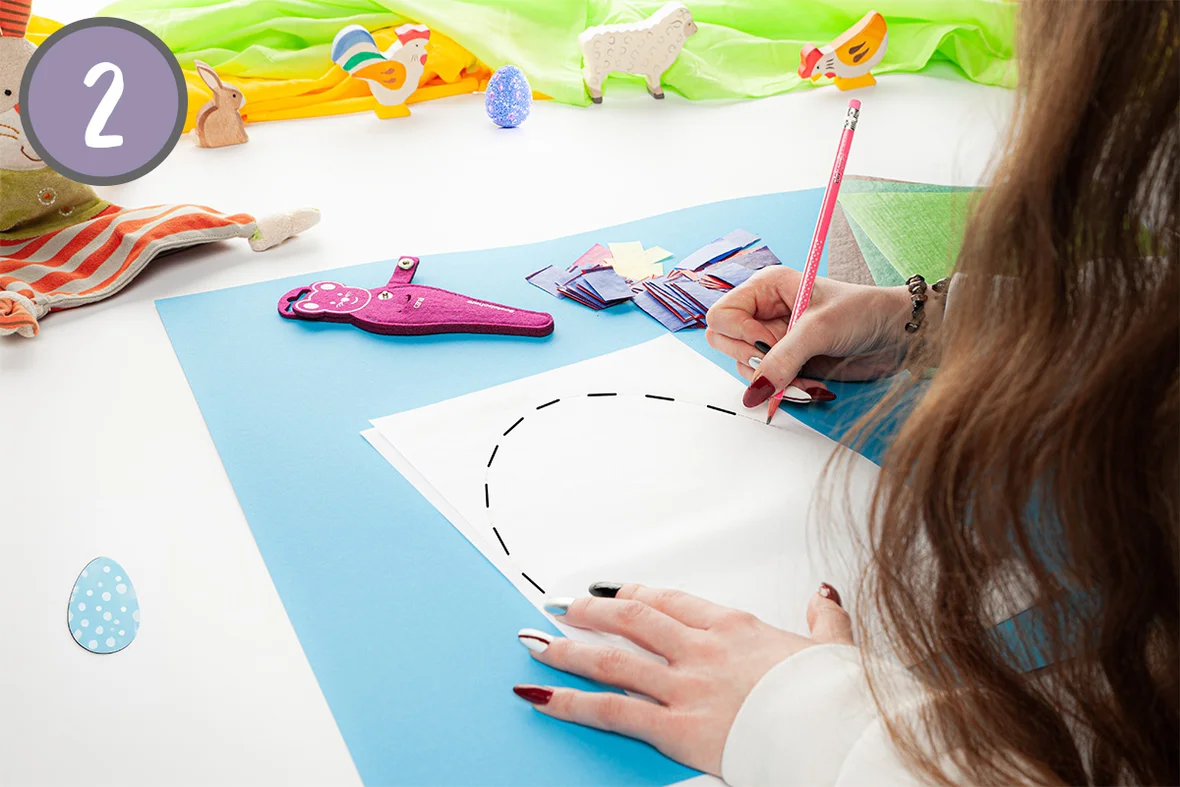 Umriss wird abgepauscht