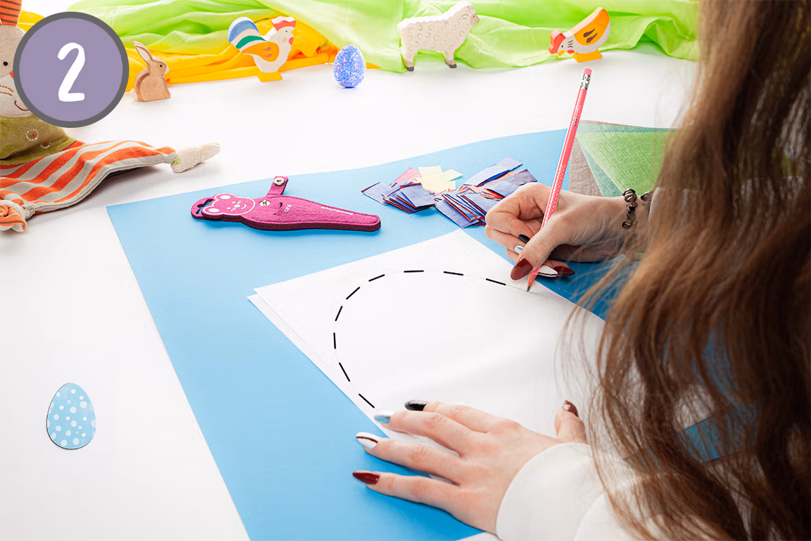 Umriss wird abgepauscht