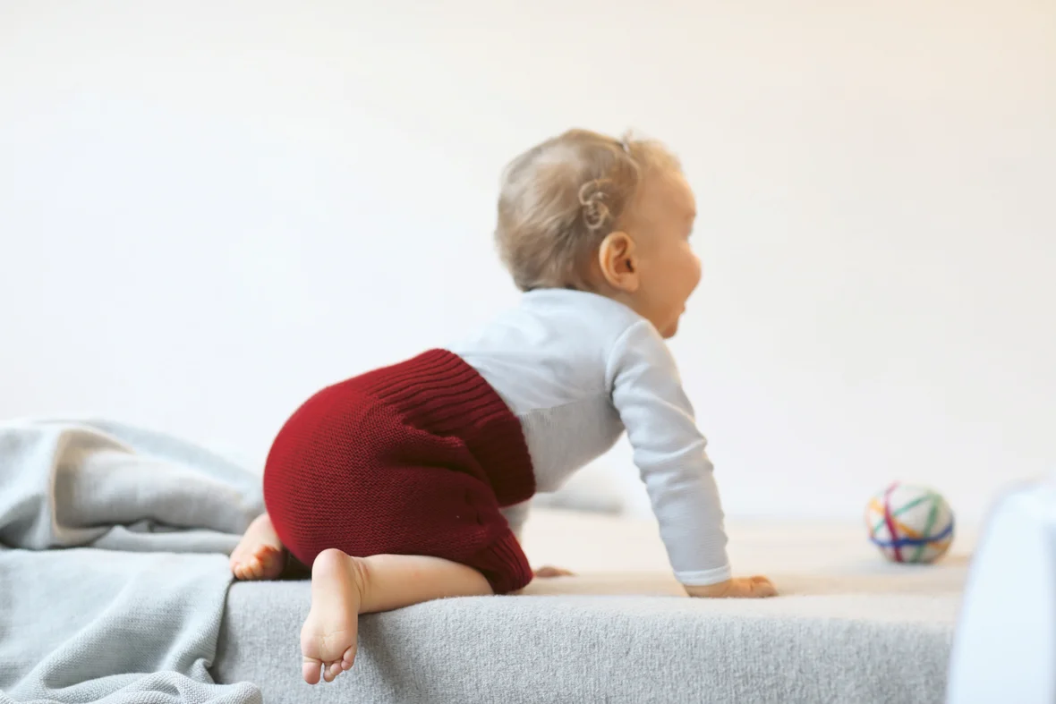 Baby in Stoffwindel