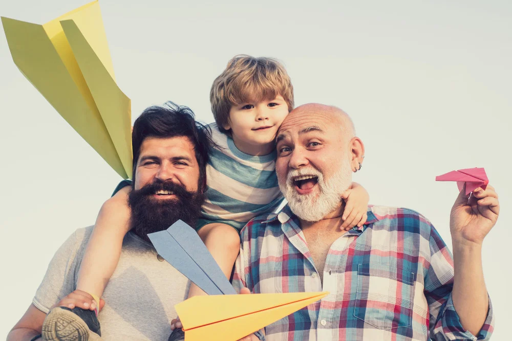 3 Generationen - Opa, Vater und Kind