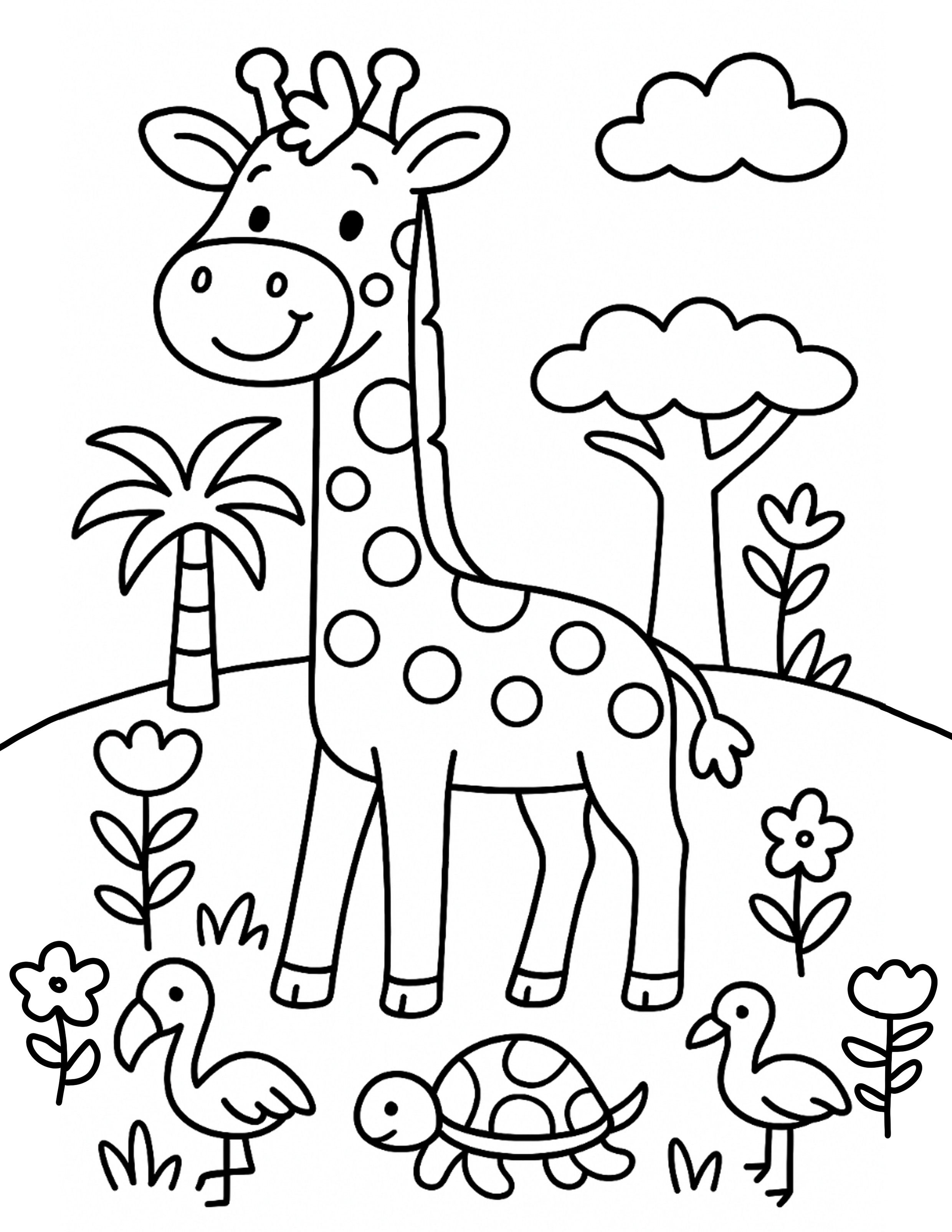 Giraffe Ausmalbild