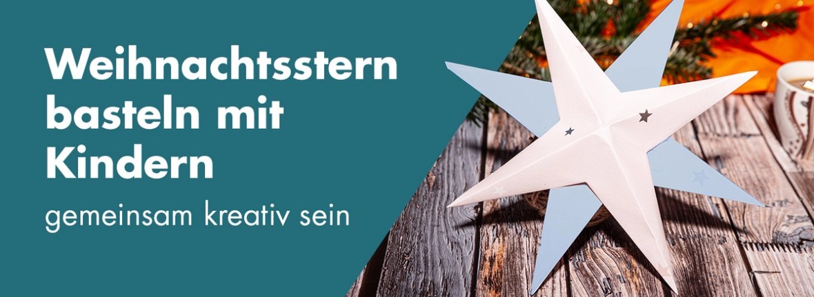 Weihnachtsstern mit Kindern basteln