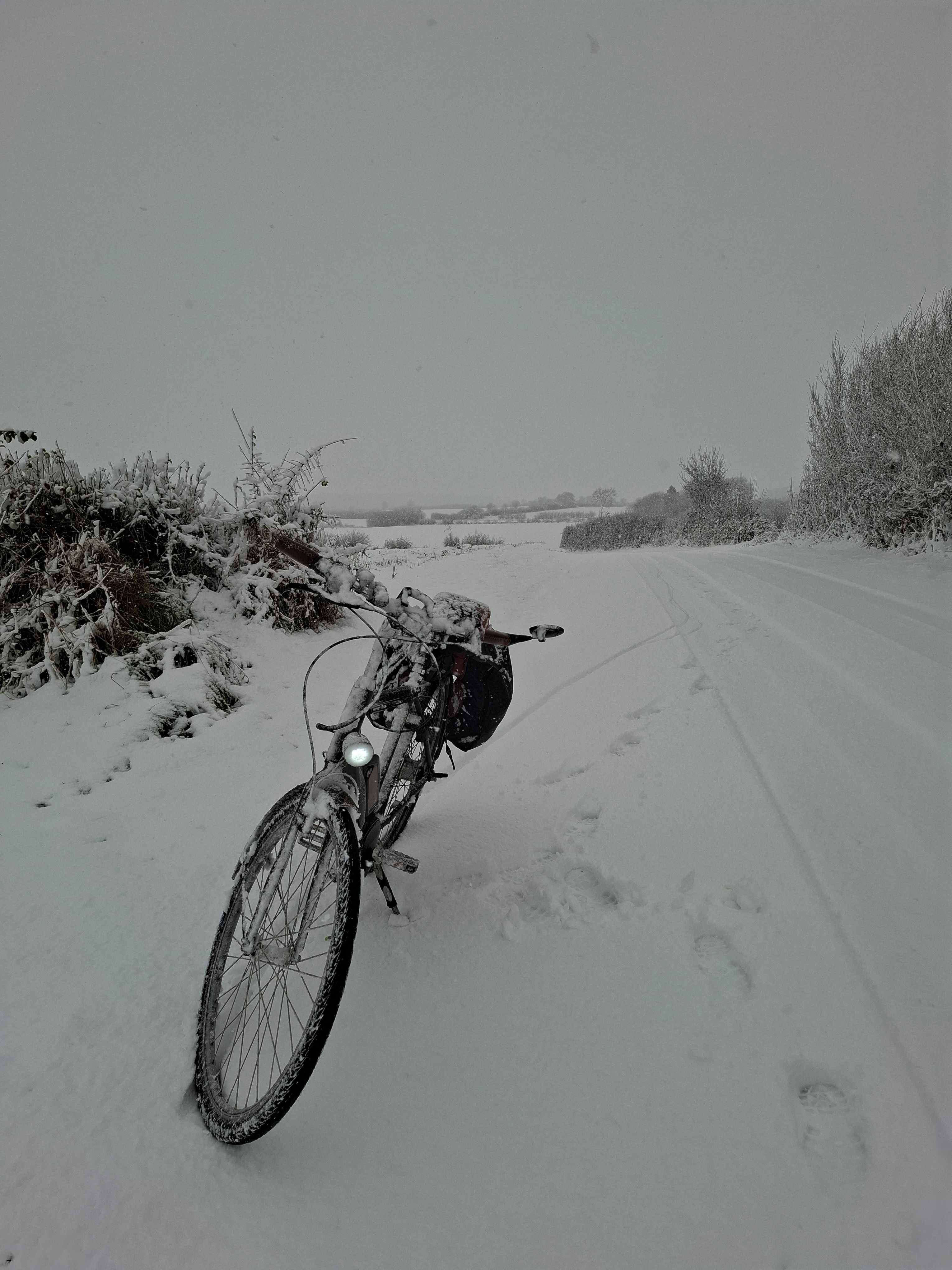 Saschas Fahrrad - selbst bei Schnee unterwegs