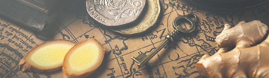 Ingwer auf einer Seekarte 