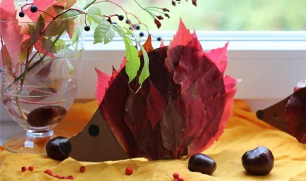 Herbst-Igel Bastelanleitung