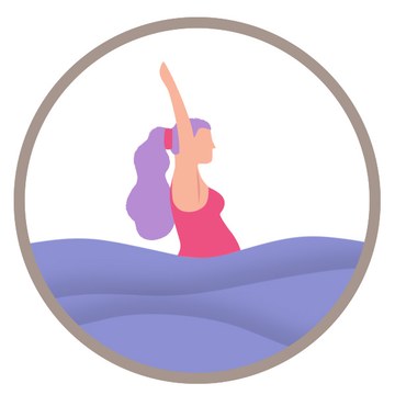 Icon und Illustration Aquagymnastik