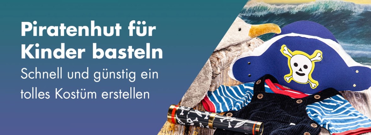 Piratenhut für Kinder basteln - Schnell und günstig ein tolles Kostüm erstellen