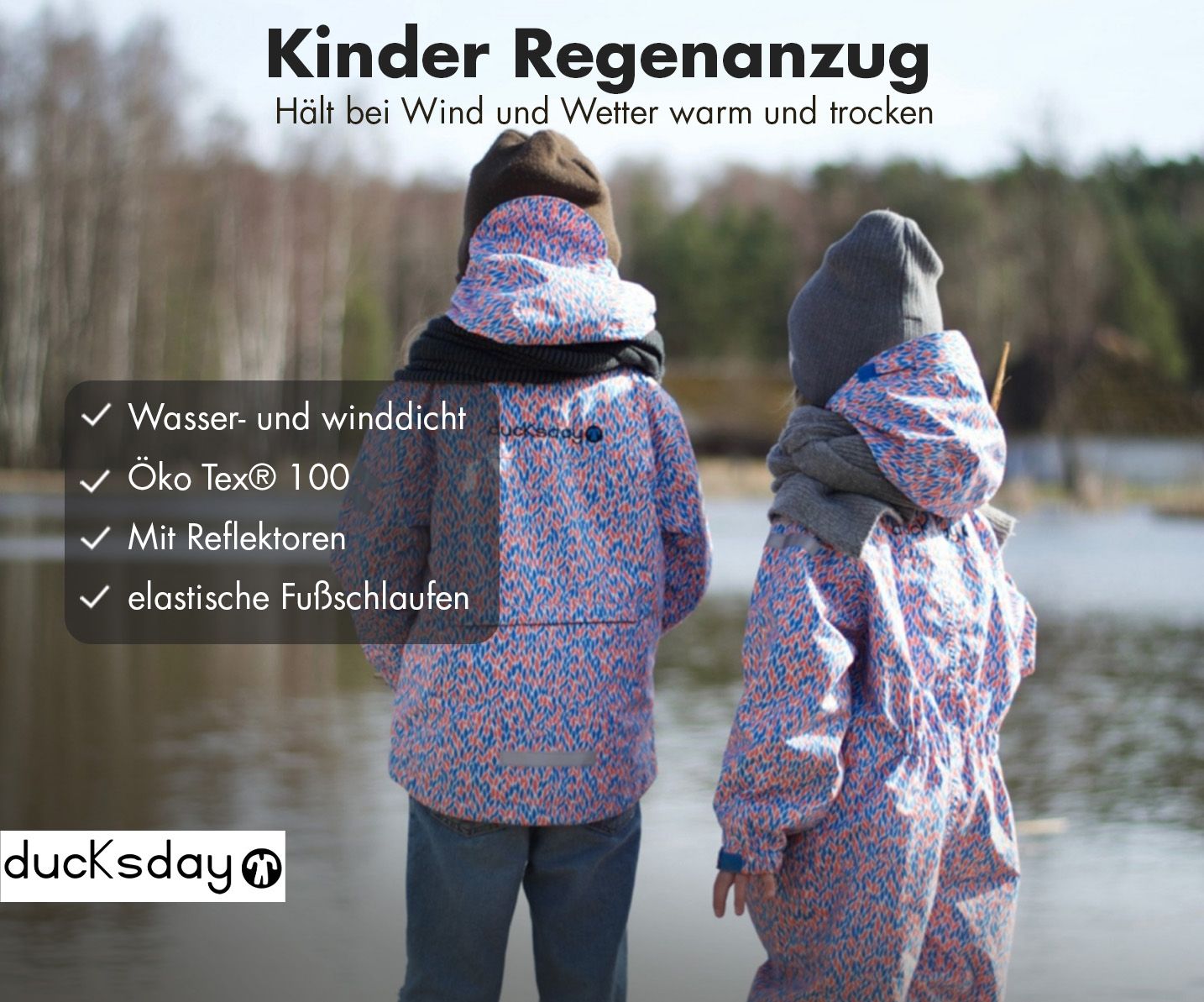 Entdecke den Kinder Regenanzug von Ducksday!