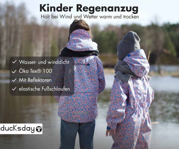 Entdecke den Kinder Regenanzug von Ducksday!