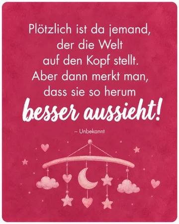 Plötzlich ist da jemand, der die Welt auf den Kopf stellt. Aber dann merkt man, dass sie so herum besser aussieht!