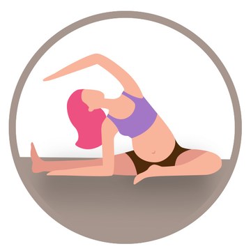 Icon und Illustration Schwangerschaftsyoga